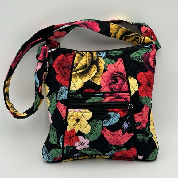 VERA BRADLEY Havana Rose Crossbody Bag Floral Multicolor Adjustable Strap - Picture 1 of 14